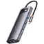 Usb-C адаптер Baseus Adapter Metal Gleam Series 7in1 Type-C To HDMIx2 + Usb3.0x3 + PD + RJ45 - мініатюра 1