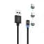 Кабель 3-в-1 магнітний Lightning - MicroUSB - Type-C SkyDolphin S59KIT - мініатюра 1