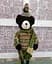 Фігура новорічна на сходах Stenson Bear M17240-B 19488 55 см - мініатюра 1