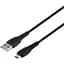 Кабель XO NB-P163 2.4A USB cable for micro 1 м Чорний - мініатюра 1