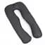 Подушка для беременных и отдыха MirSon U-образная №5031 Color Line Stripe Black 140х75х20 см черная (2200010969924) - миниатюра 2