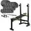 Набор Besport PowerPro 89кг с прямым грифом и скамьей WB-003 - миниатюра 1