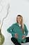 Женская рубашка для беременных стиля oversize из микровельвета Varna размер L-XL Lullababe темно-оливковая - миниатюра 10