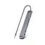 Концентратор REAL-EL CQ-1000 USB3.0х3/USB-C/HDMI/VGA/RJ45/SD/TF/3.5 mm audio, 0.4m, Space Grey - мініатюра 1