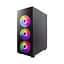 Корпус 1stPlayer V3-B-BK-4F1, Black, без БП, Midi Tower, ATX/Micro ATX/Mini ITX, 1xUSB 3.0/2xUSB 2.0, макс. CPU - 165 мм/VGA - 320 мм, 4x120 мм RGB, боковая панель из закаленного стекла - миниатюра 3