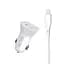 Автомобільний зарядний пристрій SkyDolphin SZ09L (2USB, 3.4A) White + кабель Lightning (AZP-000108) - мініатюра 2