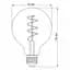 LED лампа VIDEX Filament G95FGD 4W E27 2100K дімерна графіт - мініатюра 4
