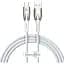 Кабель Baseus Glimmer Series Fast Charging Cable USB to Type-C 100W 1m CADH000402 White - мініатюра 1