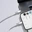 Дата кабель USB-C to Lightning 1.0m Cafule Metal PD 20W white Baseus (CATLJK-A02) - мініатюра 11