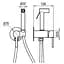 Гигиенический душ скрытого монтажа Koer KB-23029-07 graphite KR5499, Графит - миниатюра 3