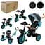 Триколісний велосипед Best trike чорний гумові колеса 12'' і 10'' з гальмом, пультом - мініатюра 1
