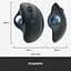 Мишка бездротова Logitech M575 Ergo 910-006221 Graphite - мініатюра 8