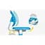 Комплект мебели Evo-Kids Blue: стол+стул+полка+лампа (BD-24 BL) - миниатюра 4