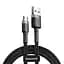 Кабель Baseus Cafule Cable USB to MicroUSB 2.4A 1m CAMKLF-BG1 Black - миниатюра 3