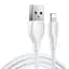 Кабель Remax Lesu Pro USB - Lightning 2.1 A 1 метр Белый (RC -160i-w) - миниатюра 1