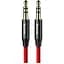 Кабель мультимедійний Jack 3.5mm Yiven M30 M/M 1m red-black Baseus (CAM30-B91) - мініатюра 1