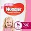 Підгузки для дівчаток Huggies Ultra Comfort 5 (12-22 кг), 56 шт. - мініатюра 1