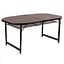 Складний стіл Bo-Camp Woodbine Oval 150x80 cm Black/Wood look (1404230), Коричневий - мініатюра 2
