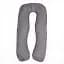 Подушка для вагітних та відпочинку MirSon U-подібна №5030 Color Line Stripe Gray 140х75х20 см сіра (2200010969917) - мініатюра 1