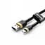 Кабель Baseus Cafule Cable USB to lightning 2.4A 1m CALKLF-BV1 Black-Gold - миниатюра 1