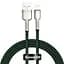 Кабель Baseus Cafule Metal Lightning 2.4A (2m) green (CALJK-B06) - мініатюра 1