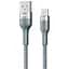 Кабель Remax Sury 2 USB 2.0 to Type-C 2.4 A 1 метр посилений обплетення (RC -064a-s) сірий - мініатюра 1