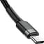 Кабель Baseus Cafule Type-C to Type-C PD2.0 60W (20V 3A) 1m grey black (CATKLF-GG1) - мініатюра 3