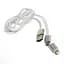 Кабель PowerPlant Quick Charge 2A 2-в-1 cotton USB 2.0 AM – Lightning/Xiaomicro 1м Silver - миниатюра 1