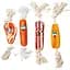 Іграшка для собак Tatrapet Toys Fun вінілові ласощі на мотузці 35 см (різні фігурки) - мініатюра 1