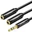 Аудио кабель-адаптер AUX Ugreen AV134 3.5 мм Male to 2 Female Audi Cable 25 см (20816) - миниатюра 1