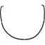 Ювелірний шнурок з текстилю Tango з золотими вставками. 950086М 450, 45 - мініатюра 1