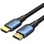 Кабель мультимедійний HDMI M to HDMI M 2.0m 8K cotton braided blue Vention (ALGLH) - мініатюра 1