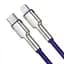 Кабель Baseus Cafule Series Metal Cable Type-C to Lightning PD 20W 1m CATLJK-A05 Purple - миниатюра 2