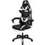Кресло геймерское Kruger & Matz GX-150 с подставкой для ног Black/White - миниатюра 1