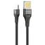Кабель USB 2.0 AM - microUSB (5P), 1 м, чорний, Proove "Double Way", 2.4A - мініатюра 1