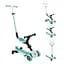 Самокат Globber Go Up Active Lights 360 колеса світяться до 20/50кг від 1 року м'ятний (749-206) - мініатюра 3