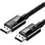 Кабель мультимедийный DisplayPort M to DisplayPort M 1.0m V1.4 braided DP114 black Ugreen (80390) - миниатюра 1