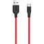Кабель Hoco X21 USB to Type-C 2A 1 м silicone TPE connectors чорний+Червоний - мініатюра 1