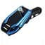 FM модулятор автомобільний трансмітер синій X8 Plus Bluetooth 2 USB AUX - мініатюра 1